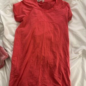 Lululemon Athletica Coral Short Sleeve Top